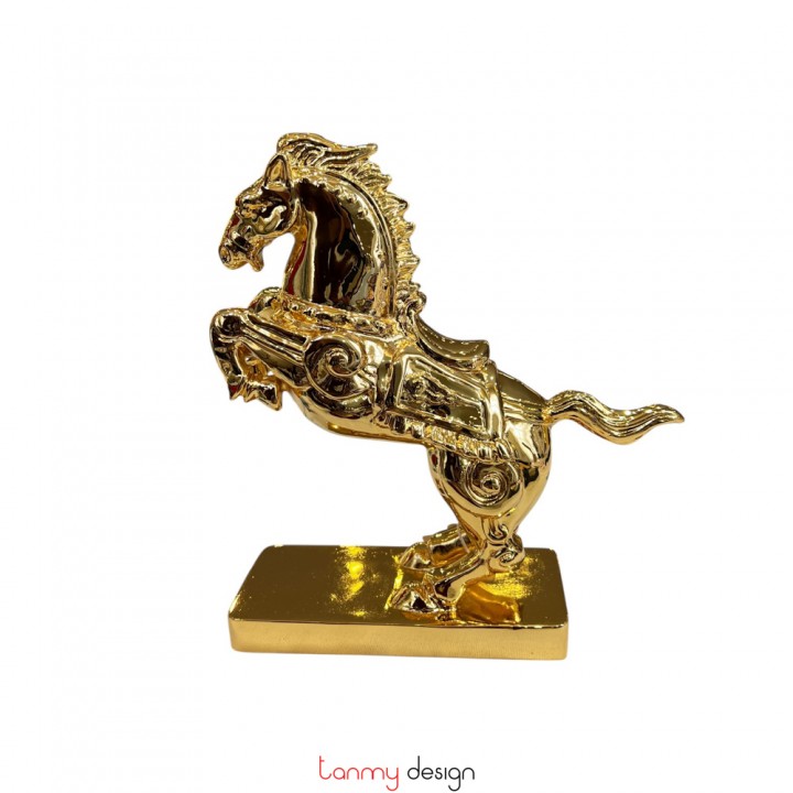 Tượng ngựa HÍ PHÙ THIÊN đồng mạ vàng 24K